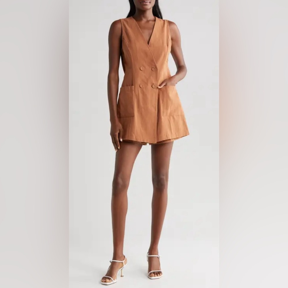 Sleeveless Tan Jumpsuit